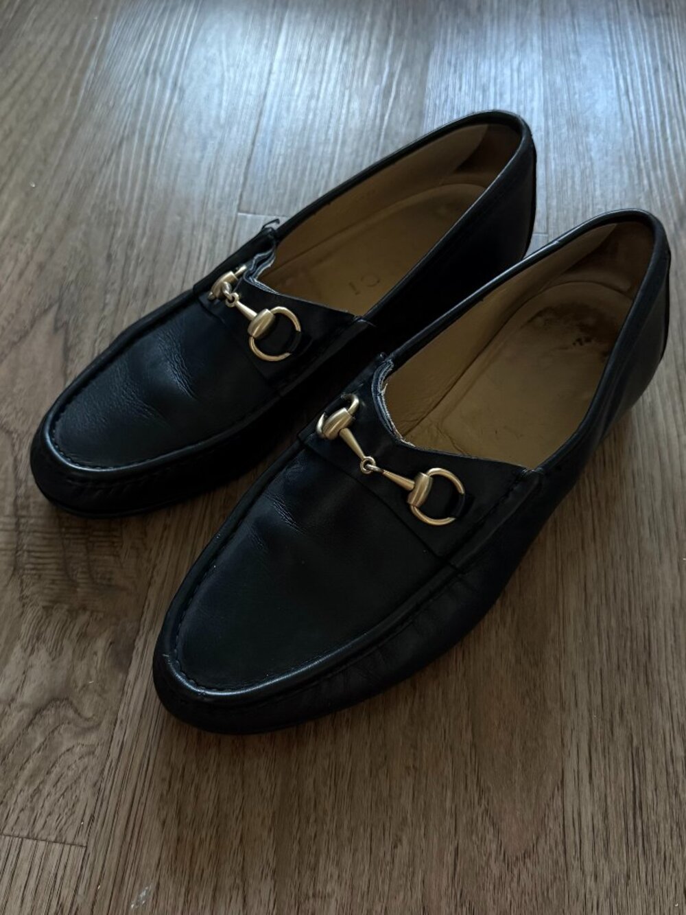 Gucci Horsebit Black Leather Loafers US 9 D
